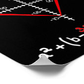 数学好きのためのバレンタインデーギフト 数式 数学 学生 ポスター (角)