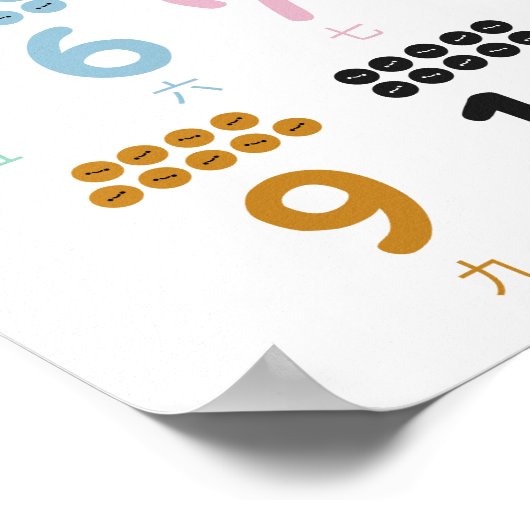 数学字（中国語） ポスター (角)