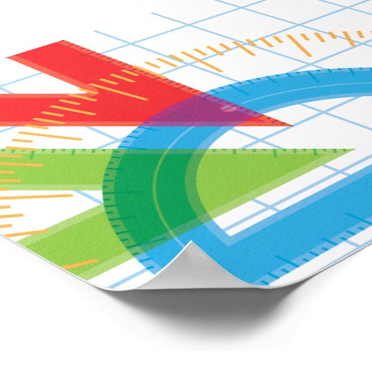 数学学校バナー ポスター (角)