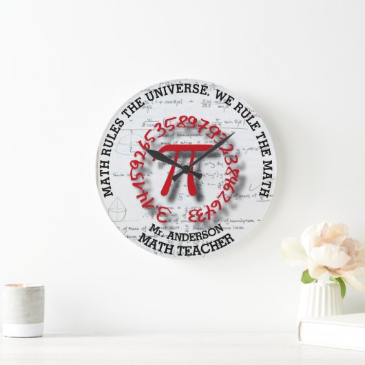 数学学校大学または大学先生 ラージ壁時計 (ホーム)