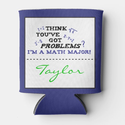 数学専攻の卒業おもしろいクーラーボックス 缶クーラー (正面)