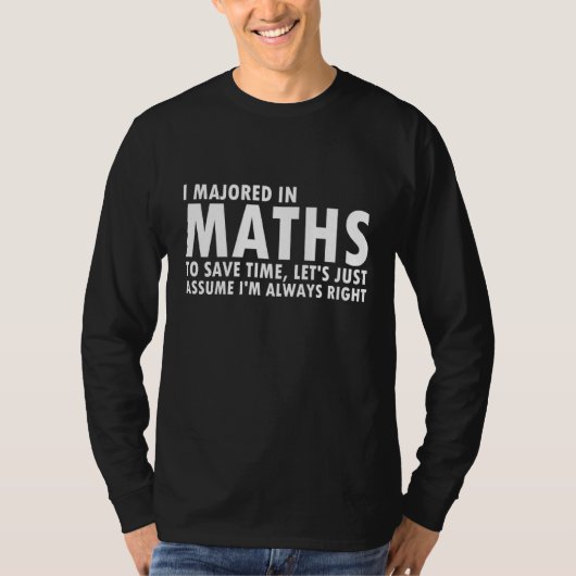 数学専攻の数おもしろい学者おたく科学スタッド Tシャツ (正面)