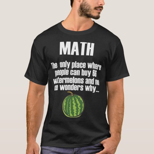 数学引用文ウォーターメロン学校の学生とalusian w tシャツ (正面)
