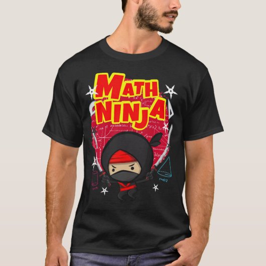 数学忍者プリントの数学先生thelwell tシャツ (正面)