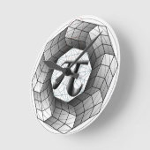 数学愛好家のためのPiシンボルπ光学錯覚クロック ラウンド壁時計 (傾斜)