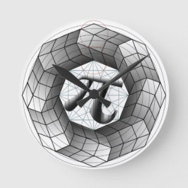 数学愛好家のためのPiシンボルπ光学錯覚クロック ラウンド壁時計