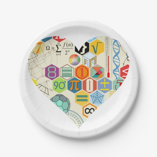 数学愛紙皿 ペーパープレート (正面)