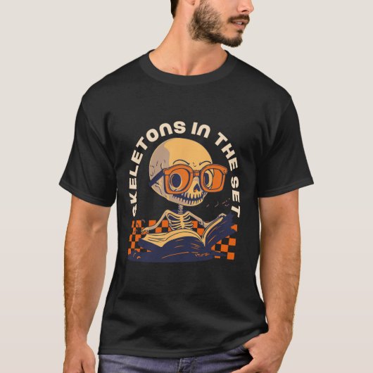 数学教師のハロウィンコスチューム 秋のかぼちゃの幽霊 Tシャツ (正面)