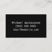 数学教師の名刺 名刺 (裏面)