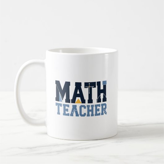 数学教師の感謝ギフト コーヒーマグカップ (左)
