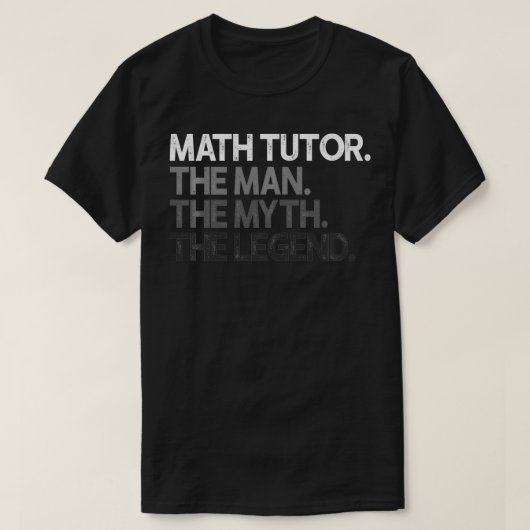 数学教師の男の神話の伝説のギフトプルオーバー Tシャツ (デザイン正面)