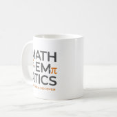 数学教師タイポグラフィーデザイン コーヒーマグカップ (正面左)
