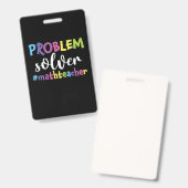 数学教師問題解決者 バッジ (正面＆裏面)