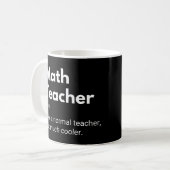 数学教師 おもしろい 数学の定義 コーヒーマグカップ (正面左)