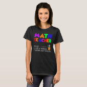 数学教師 定義 数学教師 バックトゥスクール Tシャツ (正面フル)