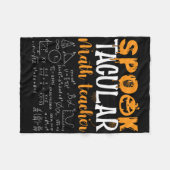 数学教師 怖い数学好き 数学のハロウィン フリースブランケット (正面(横))
