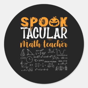 数学教師 怖い 数学好き 数学 ハロウィン ラウンドシール
