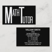 数学教師（白黒） 名刺 (正面/裏面)
