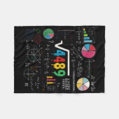 数学教師 67 ミーム 平方根 4489 Sl フリースブランケット (正面(横))