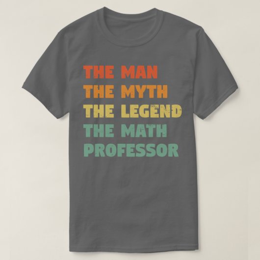 数学教授おもしろい1 Tシャツ (デザイン正面)