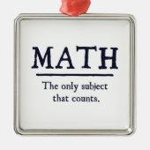 数学数える唯一の主題 メタルオーナメント (正面)