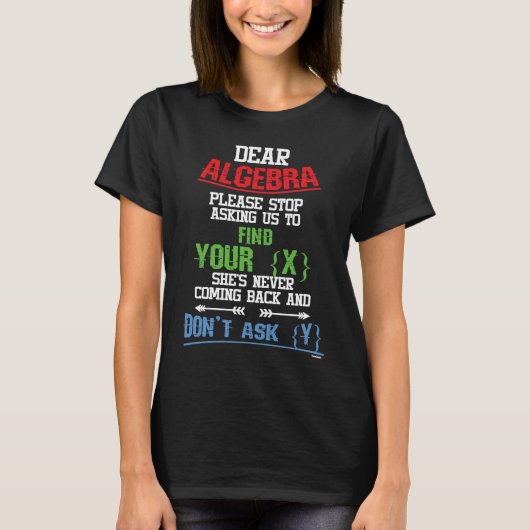 数学数学の数学の代数の解の数式コレクション Tシャツ (正面)