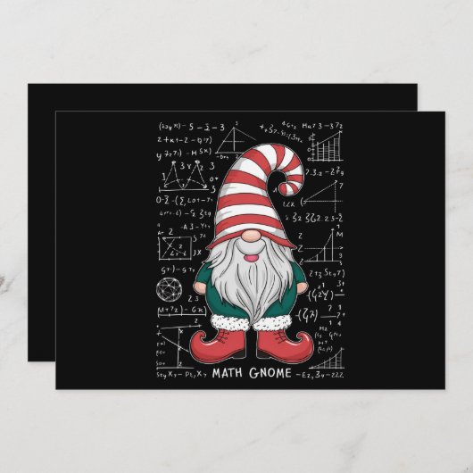 数学格言ファミリーマッチンググループクリスマスパーティー シーズンカード (正面/裏面)