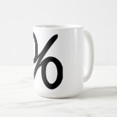 数学比率記号マグ コーヒーマグカップ (正面右)