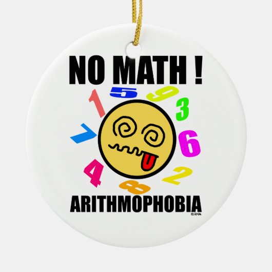 数学無し! Arithmophobia セラミックオーナメント (正面)
