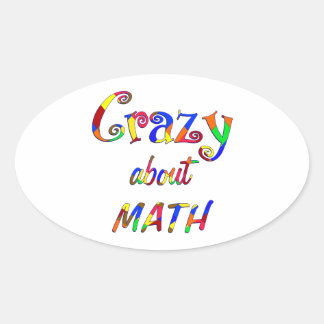 数学熱狂するについて 楕円形シール