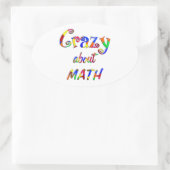 数学熱狂するについて 楕円形シール (バッグ)