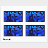 数学熱狂する教授 長方形シール (シート)