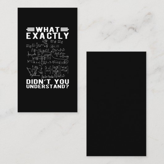 数学物おもしろい理学先生おたく 名刺 (正面/裏面)