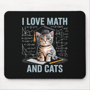 数学猫好き おもしろい 数学教師 私は数学と マウスパッド