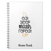 数学生おもしろい学パーソナライズされた院の贈り物 ノートブック (正面)