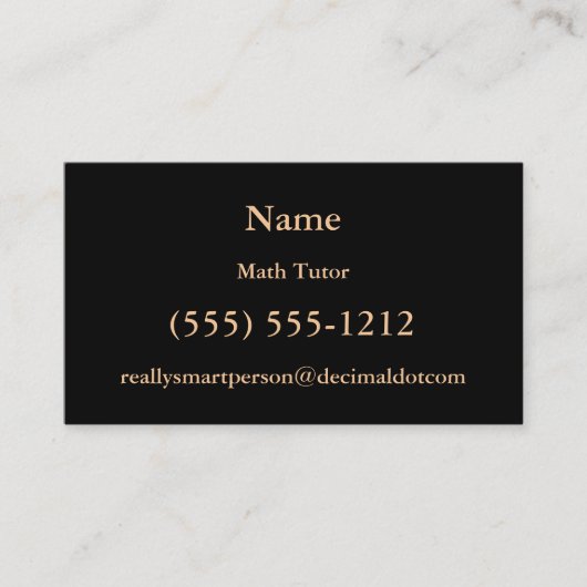 数学用語の単語の雲のテンプレート 名刺 (正面)