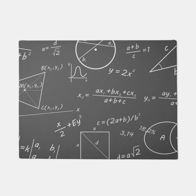 数学用黒板 ドアマット (正面)