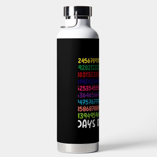 数学番号100th日の学校の先生子供 ウォーターボトル (右面)