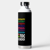 数学番号100th日の学校の先生子供 ウォーターボトル (左面)