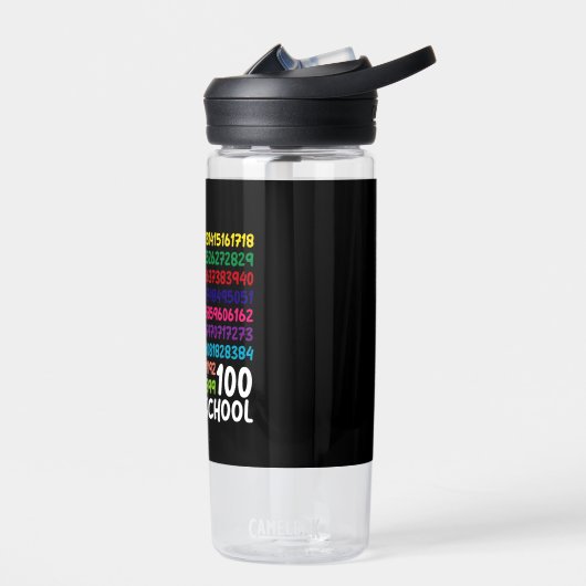 数学番号100th日の学校の先生子供 ウォーターボトル (左面)
