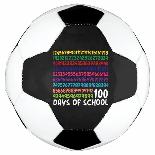 数学番号100th日の学校の先生子供 サッカーボール (正面)