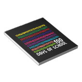 数学番号100th日の学校の先生子供 ノートパッド (アングル)