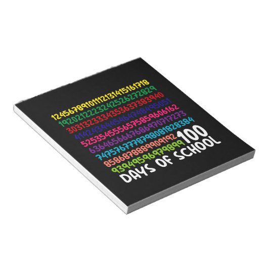 数学番号100th日の学校の先生子供 ノートパッド (アングル)