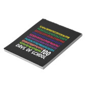 数学番号100th日の学校の先生子供 ノートパッド (回転)