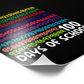 数学番号100th日の学校の先生子供 フォトプリント            (角)