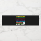 数学番号100th日の学校の先生子供 ペットボトルラベル (シングルラベル)