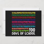 数学番号100th日の学校の先生子供 招待状 (正面)