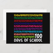 数学番号100th日の学校の先生子供 招待状 (正面/裏面)