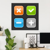 数学的アイコン ポスター (ホームオフィス)