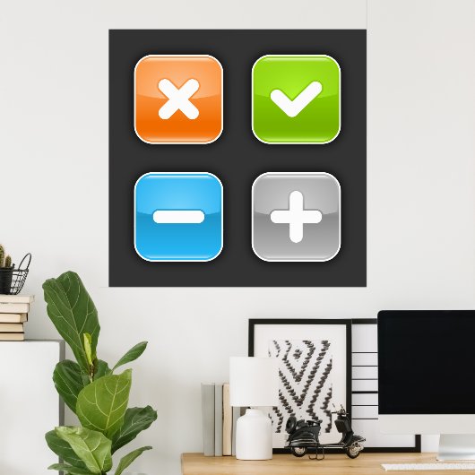 数学的アイコン ポスター (ホームオフィス)